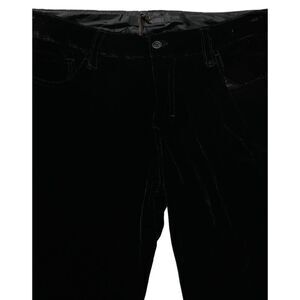 Ermanno Scervino Black Viscose Blend Velvet Slim Fit Women's Pants